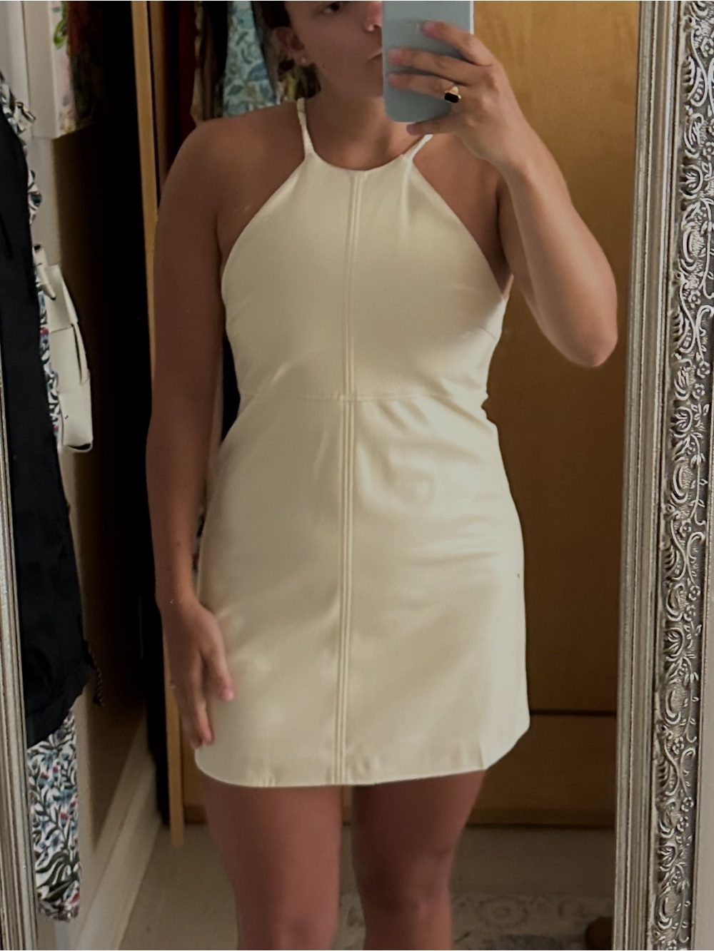 BB Dakota Cream Halter Mini Dress